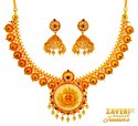22 Kt Antique Temple Necklace - Click here to buy online - 7,787 only..