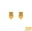 22Kt Two Ton Gold Clip On Earrings  - Click here to buy online - 393 only..