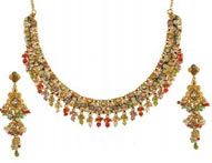 Necklace Earring Sets >  22K Antique Necklace Sets > 
