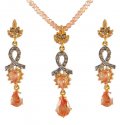 22K Gold Fancy Pendant Set - Click here to buy online - 1,603 only..