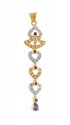 Click here to View - 22Kt Gold two tone pendant with cz 
