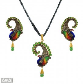 Peacock Pendant Set (Nizam Collection)
