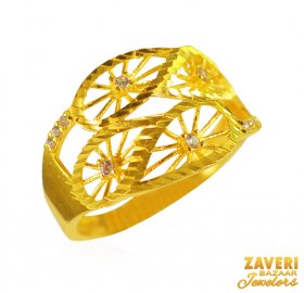 22 Kt Gold CZ Rings ( Stone Rings )