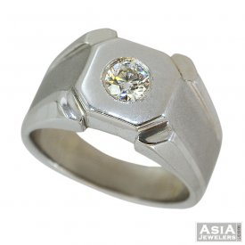 18K White Gold Fancy Diamond Ring ( Diamond Rings (Mens) )