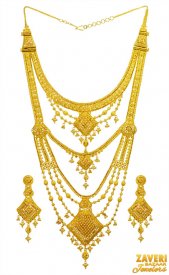 22kt gold Bridal Necklace Set ( 22K Necklace Sets (Long) )