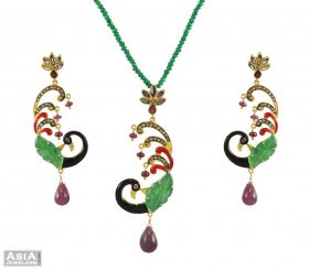 Exclusive Peacock Pendant Set ( Nizam Collection (Victorian) )