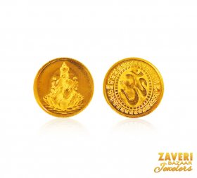 22kt Gold Laxmi Coin ( Ganesh, Laxmi, Krishna and more )