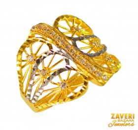 22 kt Gold CZ Ring ( Stone Rings )