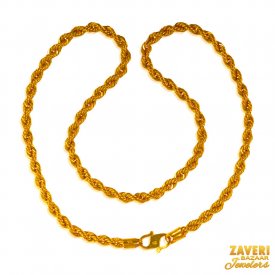 22 Kt  Gold Chain 16 In ( Mens Gold Chain )