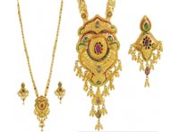 Necklace Earring Sets >  22K Necklace Sets (Long) > 