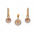18kt Gold Diamond Pendant Set - Click here to buy online - 2,501 only..