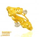 22 Karat Gold Two Tone Ring - Click here to buy online - 340 only..