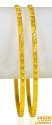 22K Gold Machine Bangles Set(2pcs) - Click here to buy online - 2,739 only..