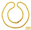 22 kt Gold Rope Chain (20 In) - Click here to buy online - 4,538 only..