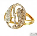 18k Fancy Oval Shaped Diamond Ring - Click here to buy online - 2,438 only..