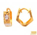 Click here to View - 22Kt Gold Two Tone Huggie Earrings 