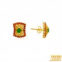 22Kt Gold Colored Stone Earrings - Click here to buy online - 752 only..