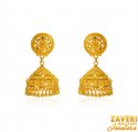 22K Gold Jhumki Earrings - Click here to buy online - 1,340 only..