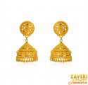 22K Gold Jhumki Earrings - Click here to buy online - 2,718 only..