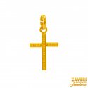 22Kt Gold Cross Pendant - Click here to buy online - 275 only..
