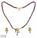 22k Precious Stone Necklace Set - Click here to buy online - 2,615 only..