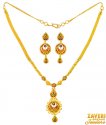 Click here to View - 22k Meenakari Fancy Necklace Set  
