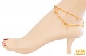 22Kt Gold Multi Tone Anklets (2 PC) - Click here to buy online - 1,450 only..