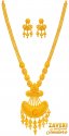 22K Gold Patta Necklace Set - Click here to buy online - 8,683 only..