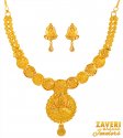 22KT Gold Necklace Set - Click here to buy online - 3,977 only..
