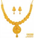 22KT Gold Necklace Set - Click here to buy online - 6,144 only..