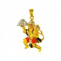 22Kt Hanuman Jee Pendant - Click here to buy online - 1,196 only..