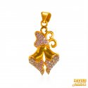 22K Gold CZ Pendant - Click here to buy online - 420 only..