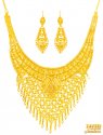 22K Yellow Gold Necklace Set - Click here to buy online - 6,425 only..