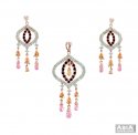 Fancy 18K Gold Pendant Set - Click here to buy online - 2,265 only..