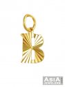 22K Gold B Pendant - Click here to buy online - 238 only..