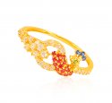 22 kt Gold Traditional Peacock Ring - Click here to buy online - 340 only..