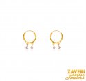 22K Gold Two Tone Hoops  - Click here to buy online - 257 only..
