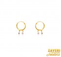 22K Gold Two Tone Hoops  - Click here to buy online - 337 only..