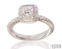 18K White Gold Cushion Cut Ring - Click here to buy online - 6,542 only..