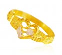 22K Gold Heart Ring - Click here to buy online - 395 only..
