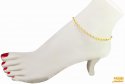 22 Kt Gold Two Tone Anklet (1 PC) - Click here to buy online - 398 only..