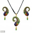 Peacock Pendant Set (Nizam Collection) - Click here to buy online - 2,982 only..