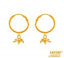 22 Karat Gold Two Tone Hoops  - Click here to buy online - 182 only..