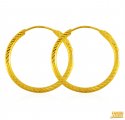 22K Gold Machine Cut Hoop - Click here to buy online - 365 only..