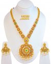 Click here to View - 22Kt Gold Antique Necklace Set(Long 