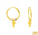 Click here to View - 22Kt Gold Two Tone Hoop Earrings 