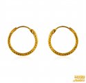 22 kt  Gold Hoop Earrings  - Click here to buy online - 279 only..