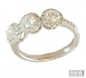 18K Fancy Three Stone Diamond Ring - Click here to buy online - 7,973 only..