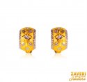 22kt Gold Two Tone Earrings - Click here to buy online - 531 only..