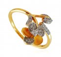 18K Gold Diamond Ladies Ring - Click here to buy online - 758 only..